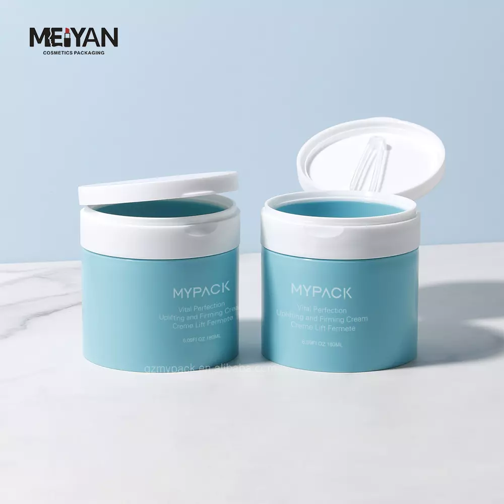 MYPACK matte bule 180 мл пустая пластиковая баночка с двойными стенками из полипропиленового пластика, косметический крем-скраб, тональные подушечки, очищающий бальзам, баночка с пинцетом MYPACK matte bule 180 мл пустая пластиковая баночка с двойными стенками из полипропиленового пластика, косметический крем-скраб, тональные подушечки, очищающий бальзам, баночка с пинцетом