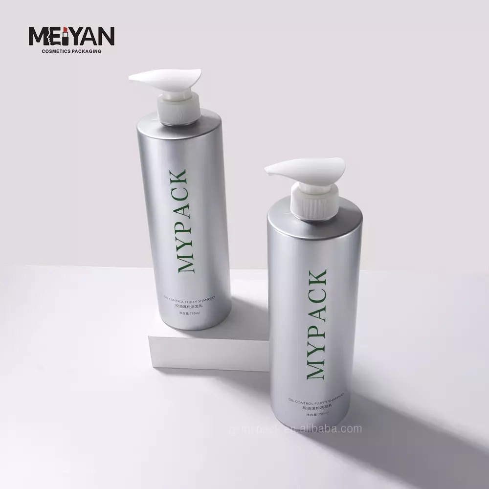 MYPACK Роскошный круглый 750 мл для домашних животных Пустой серебристый шампунь для душа гель с насосом бутылка для волос MYPACK Роскошный круглый 750 мл для домашних животных Пустой серебристый шампунь для душа гель с насосом бутылка для волос