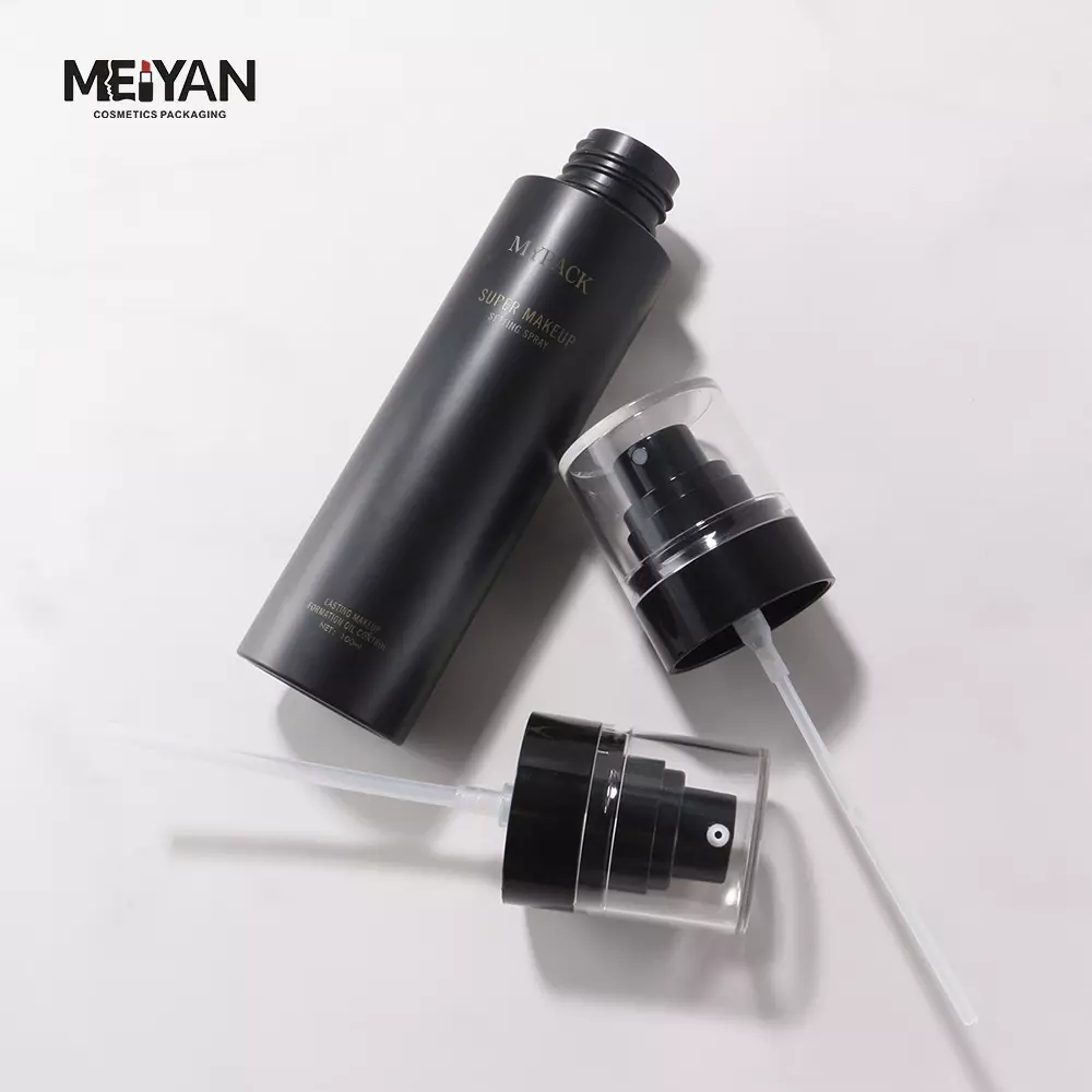MYPACK Круглый матовый черный пустой лосьон для мытья лица Пластиковый баллон для домашних животных Насос для эмульсии 100 мл MYPACK Круглый матовый черный пустой лосьон для мытья лица Пластиковый баллон для домашних животных Насос для эмульсии 100 мл
