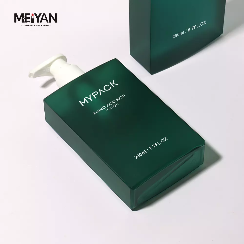 Компания MYPACK изготавливает бутылки для шампуня с зеленым шлифовальным квадратным насосом для волос 200 мл 400 мл гель для волос Компания MYPACK изготавливает бутылки для шампуня с зеленым шлифовальным квадратным насосом для волос 200 мл 400 мл гель для волос