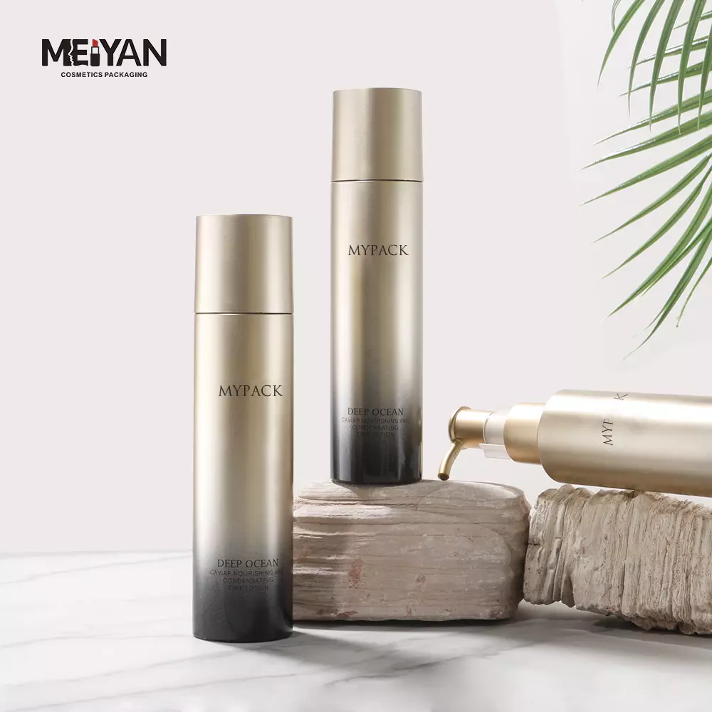 MY PACK luxury 100 мл 120 мл матового золотистого градиента пэт пластиковое масло для волос тонер лосьон сыворотка флаконы набор косметических контейнеров MY PACK luxury 100 мл 120 мл матового золотистого градиента пэт пластиковое масло для волос тонер лосьон сыворотка флаконы набор косметических контейнеров
